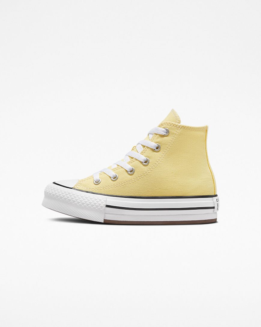 Topanky Na Platforme Converse Chuck Taylor All Star Lift Vysoke Chlapcenske Oranžové Biele Čierne | SK AW11DR9